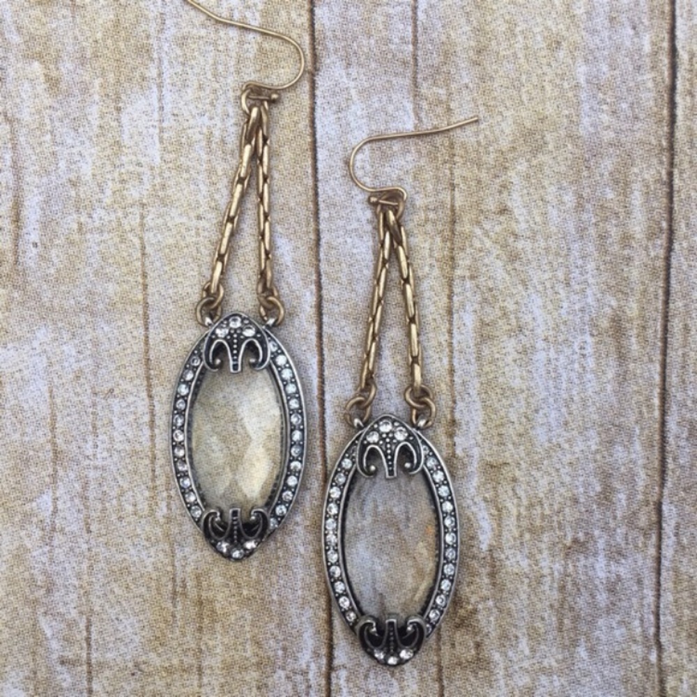 Antiqued Teardrop Earrings